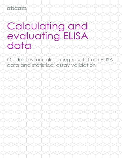 ELISA data: calculating and evaluating .